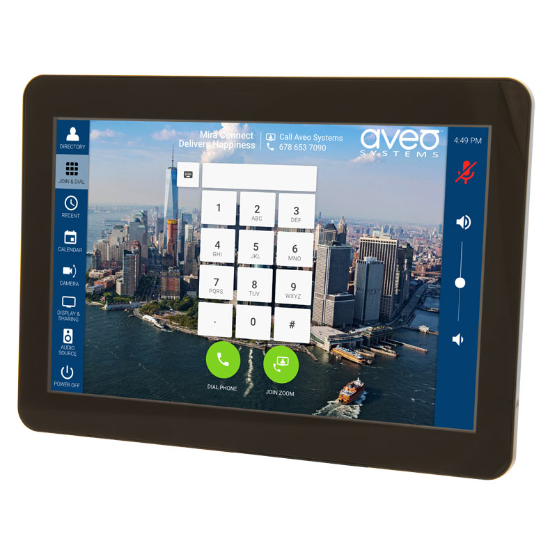 Mira Connect 10 for Wall Mounting is a touchscreen control system for controlling audio-visual systems.